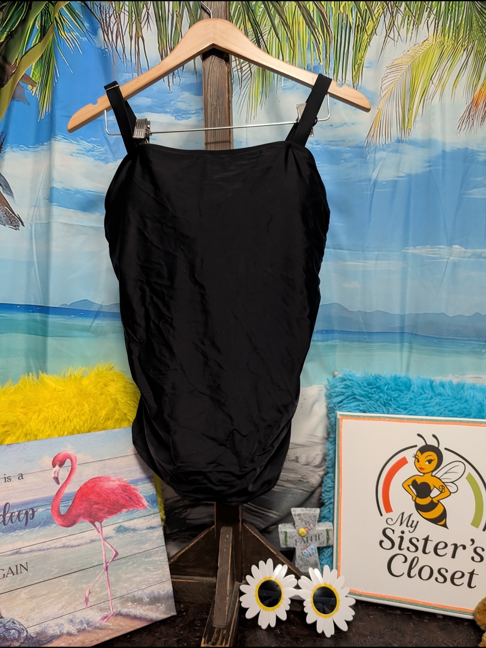 Classic Black Tankini Top